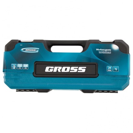 Набор инструментов 24 предмета, 120 зубьев, CrV, 1/2&quot; Gross 14147 купить в Уфе