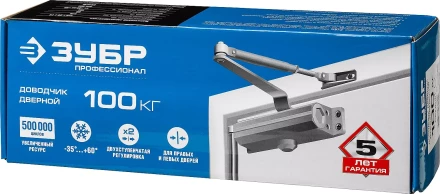 Доводчик дверной ЗУБР &quot;ПРОФЕССИОНАЛ&quot; для дверей массой до 40 кг цвет белый 37911-50 купить в Уфе