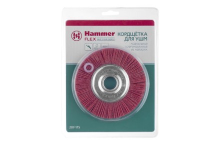 Кордщетка HAMMER плоская 125мм для УШМ нейлон (207-115) купить в Уфе