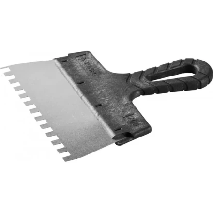 Шпатель ЗУБР &quot;МАСТЕР&quot; ФАСАДНЫЙ, нержавеющее полотно, 200мм, зуб 8х8мм 10078-20-08 купить в Уфе