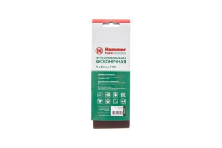 Лента шлиф. бесконечная HAMMER 75х457мм P120 купить в Уфе