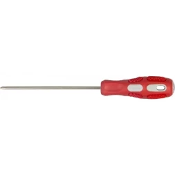 Отвертка ЗУБР "ПРОФИ" хромованадиевая сталь, двухкомпонентная рукоятка, магнит наконечник, PH0x100мм 25232-0-100_z01