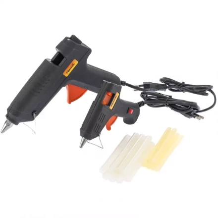 Набор клеевых пистолетов в кейсе 7/11 мм 20/100 Вт 3/8 г./мин. выключатель SPARTA 93038 купить в Уфе