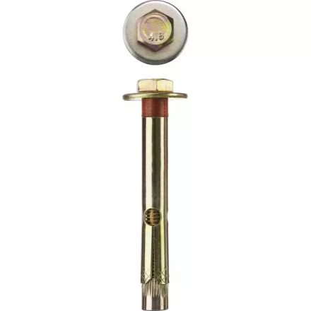 Болт анкерный ЗУБР с пластиковым кольцом, желтопассивированный, 16х110мм, ТФ6, 1шт 4-302316-16-110 купить в Уфе