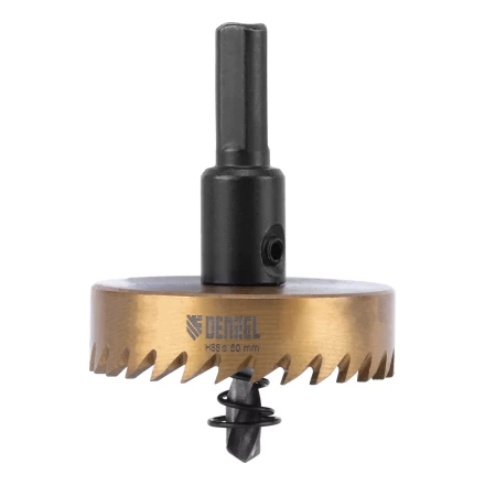 Коронка по металлу HSS, 50 мм, нитридтитановое покрытие Denzel 724116 купить в Уфе