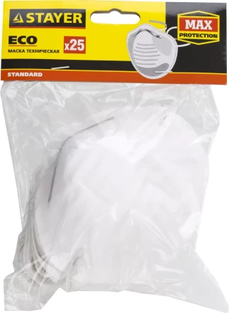 Маска STAYER &quot;STANDARD&quot; ECO техническая, 25шт 1110-H50_z01 купить в Уфе
