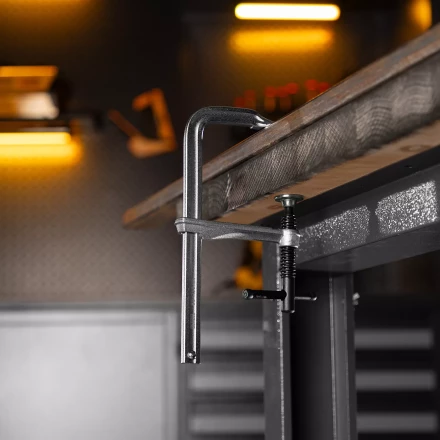 Струбцина F-образная Denzel, 80x200мм, кованая 20465 купить в Уфе