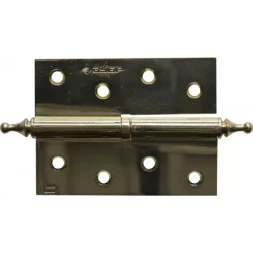 Петля дверная разъемная ЗУБР "ЭКСПЕРТ", 1 подшипник, цвет латунь (PB), правая, с крепежом, 100х75х2,5мм, 2 шт 37605-100-1R