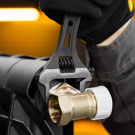 Ключ разводной Denzel, 200 мм, CrV, кованый, 15748 купить в Уфе