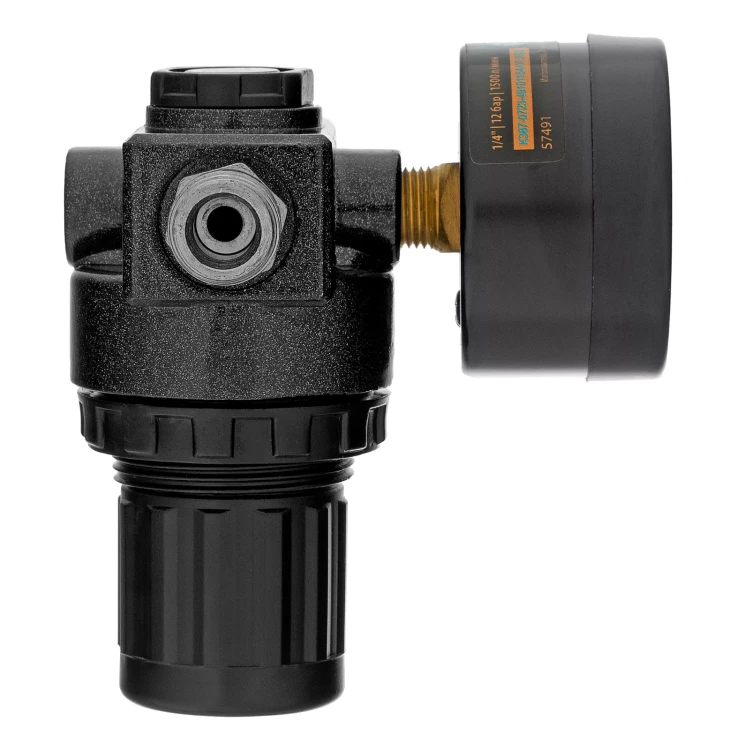 Регулятор давления с манометром Denzel R1500, 12 бар, 1/4", 57491 купить в Уфе