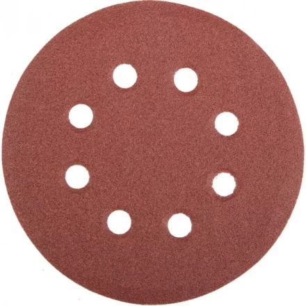 Круг шлифовальный универсальный STAYER &quot;MASTER&quot; из абразивной бумаги на велкро основе, 8 отверстий, Р120, 125мм, 5шт 35452-125-120 купить в Уфе