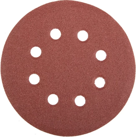 Круг шлифовальный универсальный STAYER &quot;MASTER&quot; из абразивной бумаги на велкро основе, 8 отверстий, Р120, 125мм, 5шт 35452-125-120 купить в Уфе