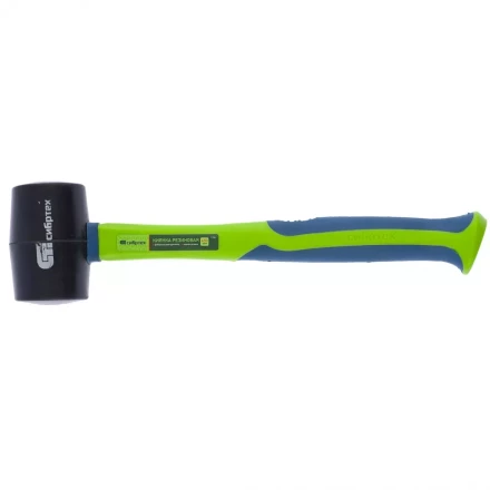 Киянка резиновая 450г черная резина с фибергласовой рукояткой СИБРТЕХ артикул 11164 купить в Уфе