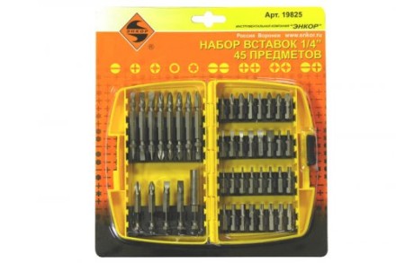Набор вставок 1/4 45 предметов Энкор 19825 купить в Уфе