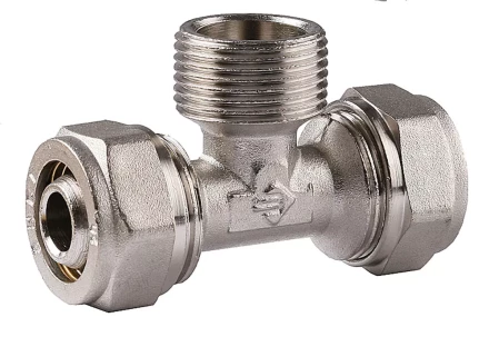 Тройник ЗУБР с наружной резьбой, цанга-штуцер, 3/4&quot;х20х2,0 мм, никель 51404-20-3/4 купить в Уфе