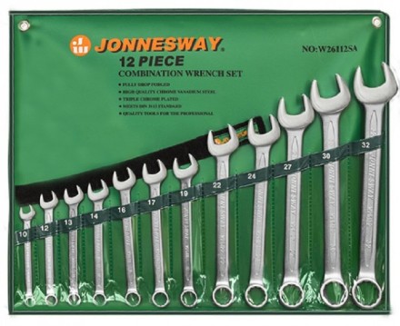 Набор ключей комбинированных 10-32мм 12предметов Jonnesway W26112SA 48140 купить в Уфе