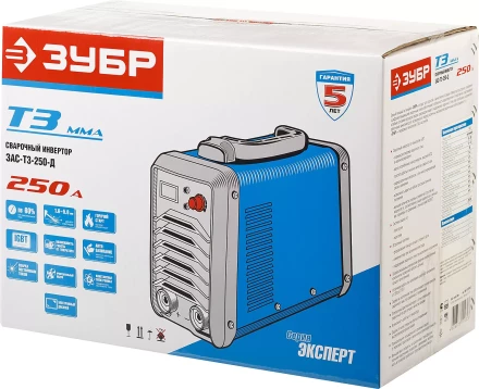 Сварочный инвертор с дисплеем ММА ЗАС-Т3-250-Д серия ПРОФЕССИОНАЛ купить в Уфе