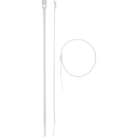 Кабельные стяжки белые КОБРА, с плоским замком, 7.6 х 370 мм, 10 шт, нейлоновые, ЗУБР 30930-76-370 купить в Уфе