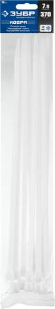 Кабельные стяжки белые КОБРА, с плоским замком, 7.6 х 370 мм, 10 шт, нейлоновые, ЗУБР 30930-76-370 купить в Уфе