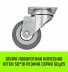 Аппаратное поворотное колесо HITCH 50*18 резина серая SCg25 (SZ084832) купить в Уфе