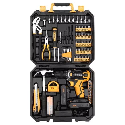 Дрель аккумуляторная DEKO DKCD20FU-Li, 063-4135 + набор 195 аксессуаров купить в Уфе