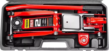 Домкрат гидравлический подкатной &quot;RED FORCE&quot;, 2т, 130-350мм, в кейсе, STAYER 43153-2-K 43153-2-K купить в Уфе