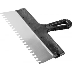 Шпатель ЗУБР "МАСТЕР" ФАСАДНЫЙ, нержавеющее полотно, 350мм, зуб 8х8мм 10078-35-08