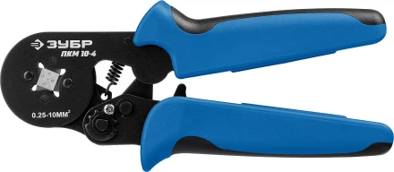 ЗУБР ПКМ-10-4, 0.25 - 10 мм2, с квадратным профилем, мультидиапазонные пресс-клещи, Профессионал (22695) купить в Уфе