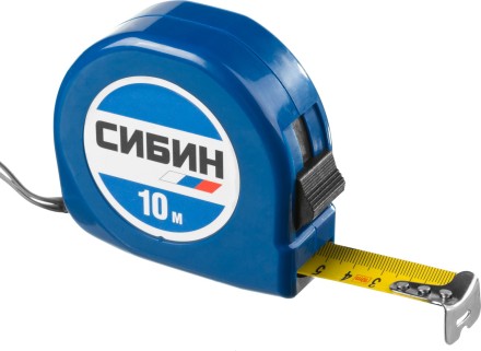 Рулетка СИБИН, пластиковый корпус, 10м/25мм 34020-10-25 купить в Уфе