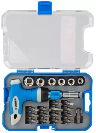 Набор ЗУБР &quot;ЭКСПЕРТ&quot; Отвертка реверсивная с пистолетной двухкомпонетной рукояткой; Cr-V биты, 22 предмета 25412-H22 купить в Уфе