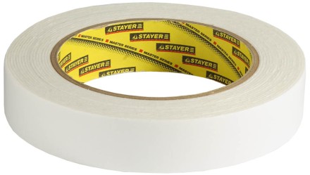 Двухсторонняя клейкая лента на вспененной основе, STAYER Professional 12231-25-05, белая, 25мм х 5м 12231-25-05 купить в Уфе