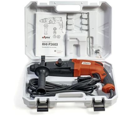 Перфоратор ESPIRA RHI-P2603 (sds plus 220–240В/50 Гц, мощн. 800 Вт, 0-1180 об/м, эн.уд. 3,2 Дж), 400451 купить в Уфе