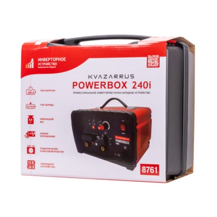 Инверторное пуско-зарядное устройство KVAZARRUS PowerBox 240i, таймер, пластиковый кейс купить в Уфе