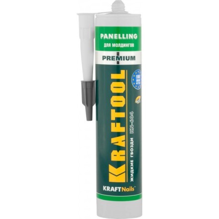 Клей монтажный KRAFTOOL KraftNails Premium KN-604, для молдингов, панелей и керамики, без растворителей, 310мл 41349_z01 купить в Уфе
