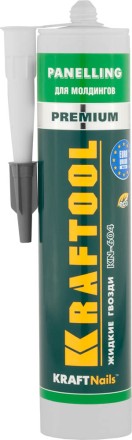 Клей монтажный KRAFTOOL KraftNails Premium KN-604, для молдингов, панелей и керамики, без растворителей, 310мл 41349_z01 купить в Уфе