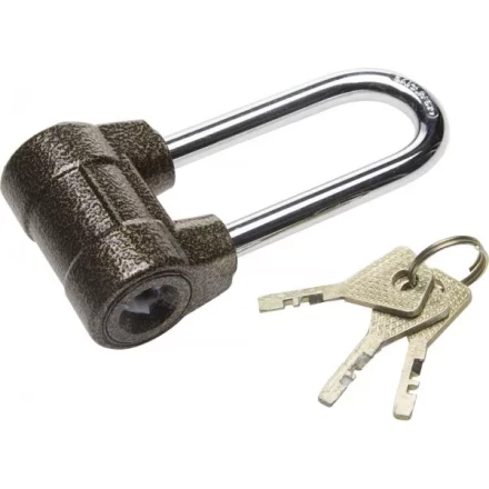 Замок навесной ЗУБР "МАСТЕР" облегченный, дисковый механизм секрета, ключ 7 PIN, удлиненная дужка d-10мм, 60мм 3720-4-01_z01 купить в Уфе