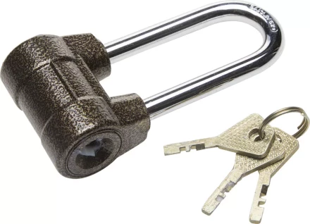 Замок навесной ЗУБР "МАСТЕР" облегченный, дисковый механизм секрета, ключ 7 PIN, удлиненная дужка d-10мм, 60мм 3720-4-01_z01 купить в Уфе
