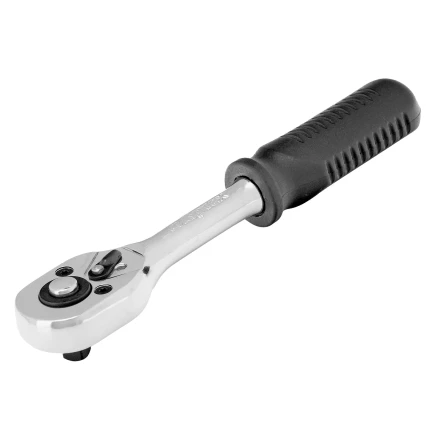 Ключ-трещотка 1/4&quot;, 45 зубьев, с быстрым сбросом, CrV, хром// Сибртех 14000 купить в Уфе