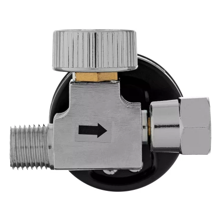 Регулятор давления с манометром для краскораспылителя Denzel K1500, 12 бар, 1/4&quot;, 57001 купить в Уфе