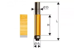 Фреза кромочная прямая ф22,2х26мм хв. 12мм Энкор 46167