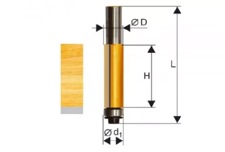Фреза кромочная прямая ф22,2х26мм хв. 12мм Энкор 46167 купить в Уфе