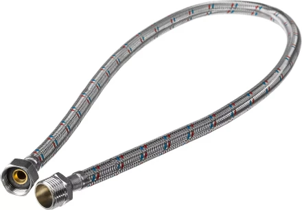 Подводка гибкая ЗУБР для воды, оплетка из нержавеющей стали, г/ш 1/2" - 0,8м 51005-G/S-080 купить в Уфе