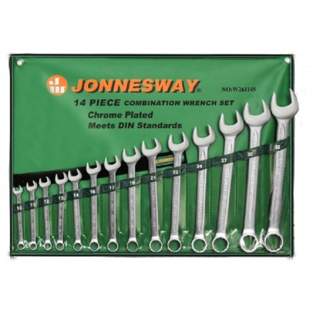 Набор ключей комбинированных 10-32мм 14предметов Jonnesway W26114S 47402 купить в Уфе