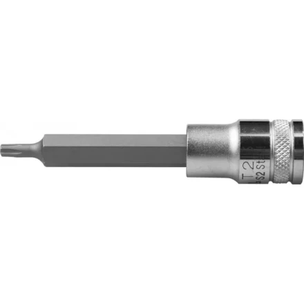 Торцовая бита-головка KRAFTOOL &quot;INDUSTRIE QUALITAT&quot;, удлиненная, материал S2, TORX, сатинированная, 1/2&quot;, Т25 27906-25_z01 купить в Уфе