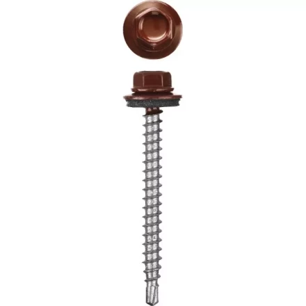 Саморезы СКД кровельные, RAL 3005 темно-красный, 29 х 4.8 мм, 2 500 шт, для деревянной обрешетки, STAYER 30300-48-029-3005 купить в Уфе