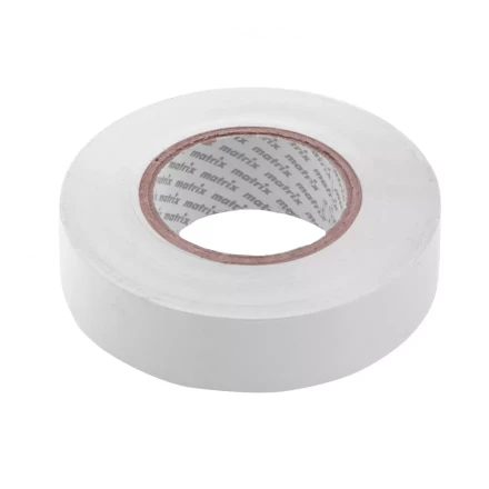 Изолента ПВХ 19 мм х 20 м белая 150 мкм Matrix 88782 купить в Уфе
