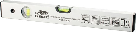 Уровень алюминиевый 1800 мм толщина профиля 1.3 мм 2 глазка  БАРС 35138 купить в Уфе