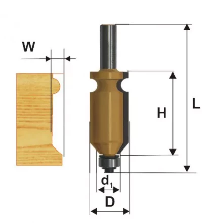 Фреза кромочная фигурная Ф222Х41 мм хвостовик 12 мм 46407 купить в Уфе