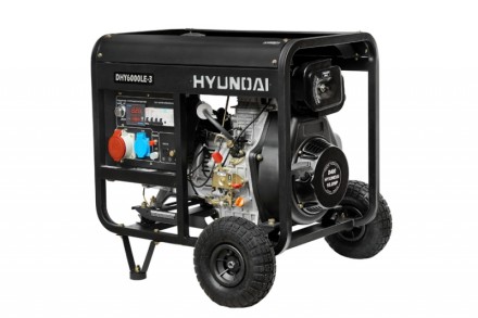 Дизельный генератор Hyundai DHY 6000LE-3 + колеса купить в Уфе