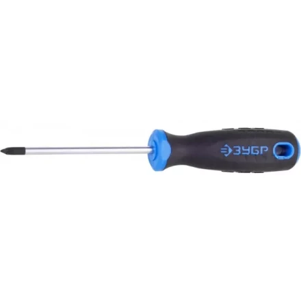 Отвертка ЗУБР &quot;ПРОФИ&quot; хромованадиевая сталь, двухкомпонентная рукоятка, магнит наконечник, PH1x100мм 25232-1-100_z01 купить в Уфе